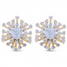Diamond Cluster Desert Flower Earrings