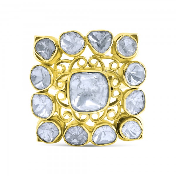 Polki Uncut Diamond Art Deco…