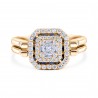 Blue Sapphire & Diamond Double-Sided Flip Signet Ring