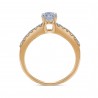 Diamond-Cut Eternity Circle Diamond Solitaire Pave Engagement Ring