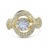Double Halo Vintage Engagement Ring