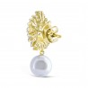 White Cultured Pearl & Diamond Snowflake Cluster Earrings