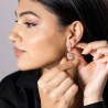 Diamond Dangle J-Hoop Earrings