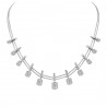Diamond Station Drip Chandelier Double-Layer Necklace
