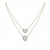 Polki Uncut Diamond Halo Graduated Double-Layer Necklace