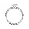 Diamond Round Halo & Cluster Pear Two-Piece Bridal Ring Set