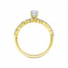 Diamond Marquise & Round Brilliant Solitaire Engagement Ring