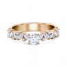 Diamond Marquise & Round Brilliant Solitaire Engagement Ring