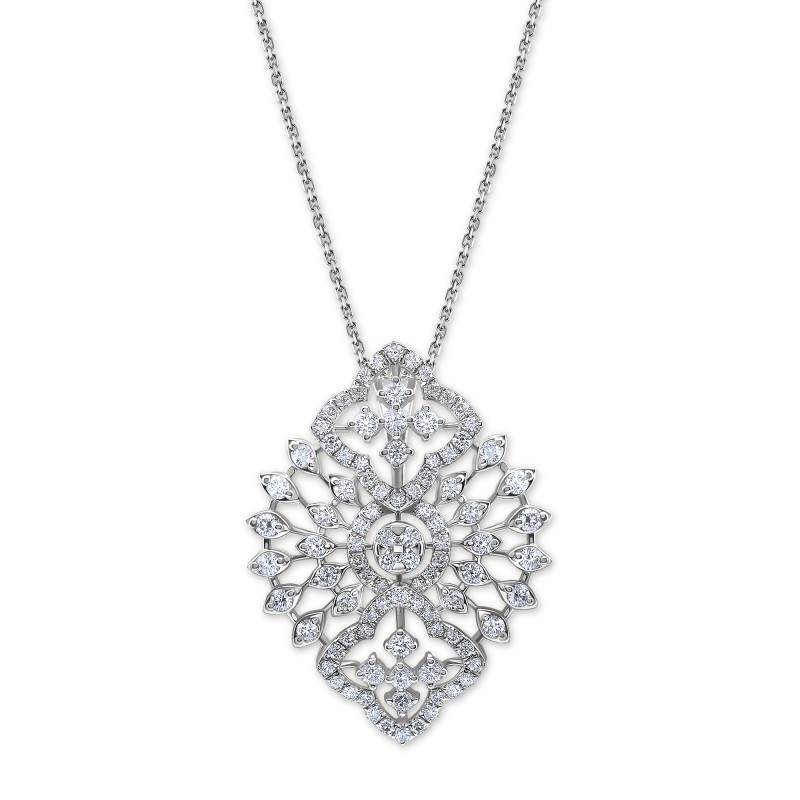 Diamond Filigree Snowflake Necklace.