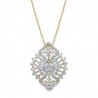 Diamond Filigree Snowflake Necklace.