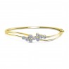 Diamond Cluster Queen Ann’s Lace Split Bangle Bracelet