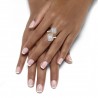 Diamond Double Baguette Open Wedding Ring