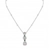Polki Uncut Diamond Pendant & Pearl Station Chain Necklace