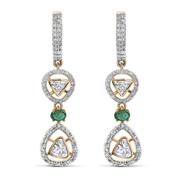 Polki Uncut Diamond & Emerald…
