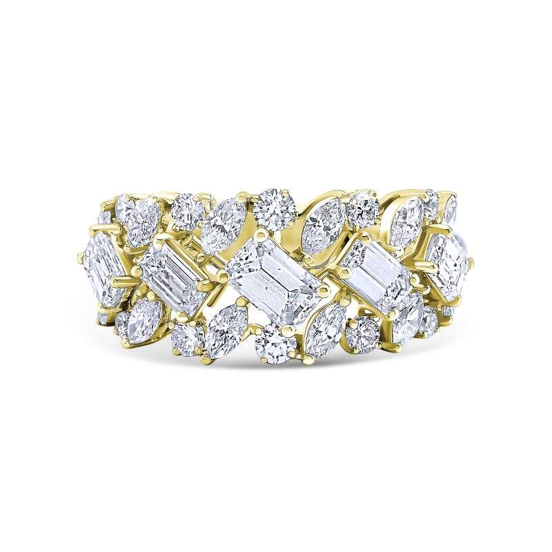 Diamond Braided Cluster Anniversary Ring