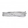 Diamond Ribbon Trellis Bangle Bracelet