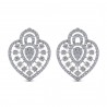 Diamond Filigree Petal Stud Earrings