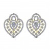 Diamond Filigree Petal Stud Earrings