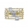 Diamond Baguette Multi-Row Stacked Ring