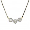 Polki Uncut Diamond Three-Stone Beaded Necklace