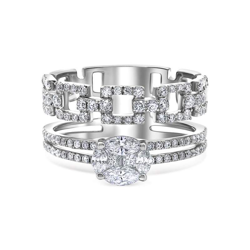 Diamond Illusion 2-Piece Bridal Ring Set
