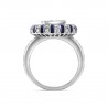 Art Deco Polki Uncut Diamond Enamel Ring