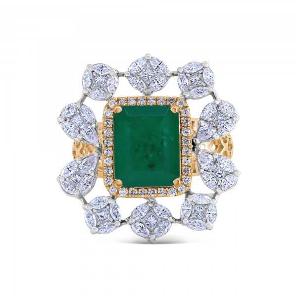 Diamond Lace Cluster Emerald…