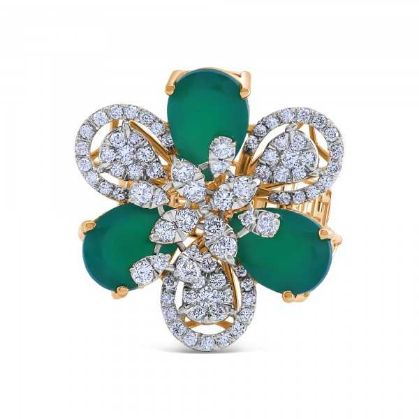 3D Emerald Petal Diamond…