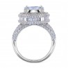 Diamond Dimensional Stacked Halo Engagement Anniversary Ring