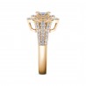 Diamond Double Halo Vintage Engagement Ring