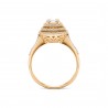 Diamond Art Deco Stacked Engagement Ring