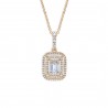 Diamond Double Halo Vintage Necklace