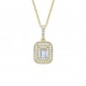 Diamond Double Halo Vintage Necklace