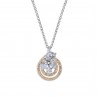 Diamond Floral Cluster Eternity Halo Necklace