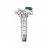 Emerald & Natural Diamond Floral Bouquet Ring