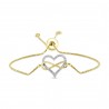 Diamond Heart Infinity Symbol Bolo Bracelet