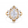 Diamond Marquise Fan Cluster Ring