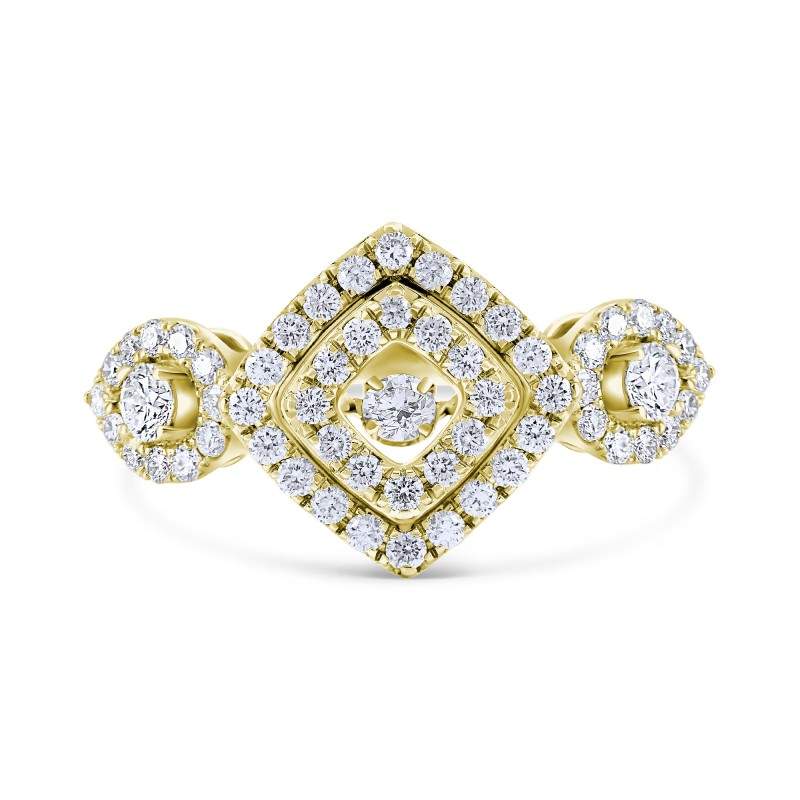 Diamond in Motion Double Halo Engagement Ring