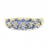 Blue Sapphire & Natural Diamond Corsage Bangle Bracelet