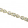 Mixed-Cut Diamond Halo Luxe Tennis Bracelet