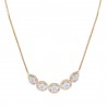 Diamond 5-Pendant Cluster Bolo Necklace