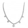 Diamond Miracle Illusion Curb Chain Station Necklace