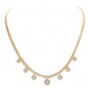 Diamond Cluster Miracle Illusion Curb Chain Necklace